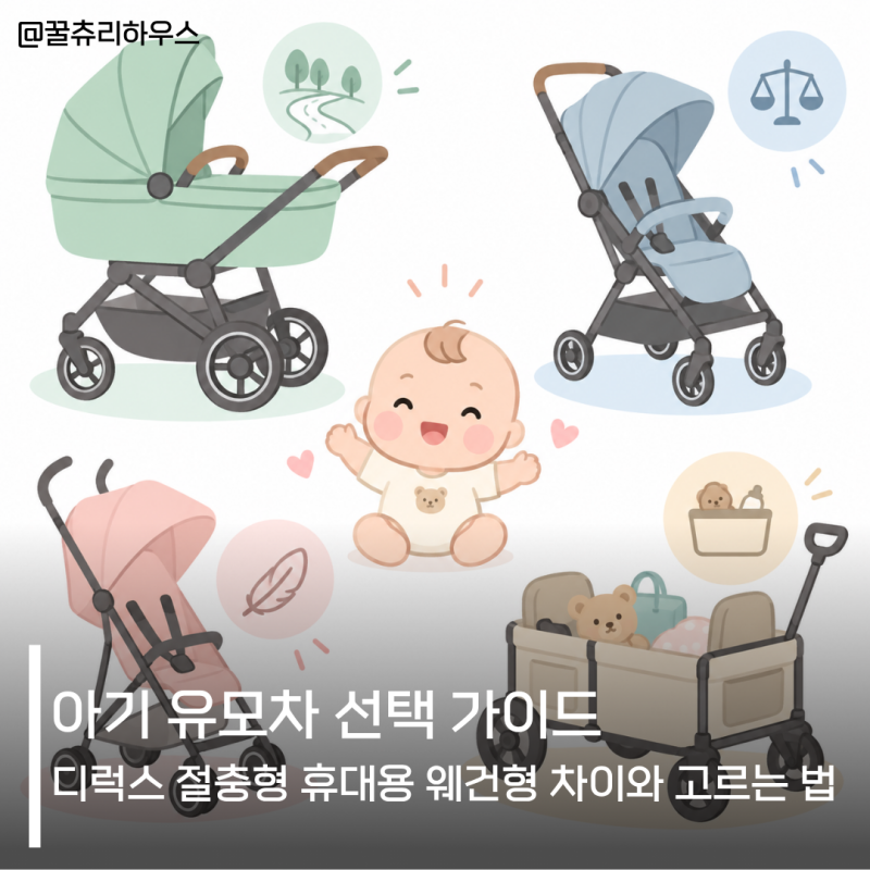 아기 유모차 어떤 걸 사야 할까? 디럭스, 절충형, 휴대용, 웨건 차이 총정리