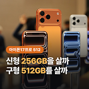 아이폰17프로 512 자급제, 아이폰18 나온 지금 “256GB 512GB 어떤거 사?”