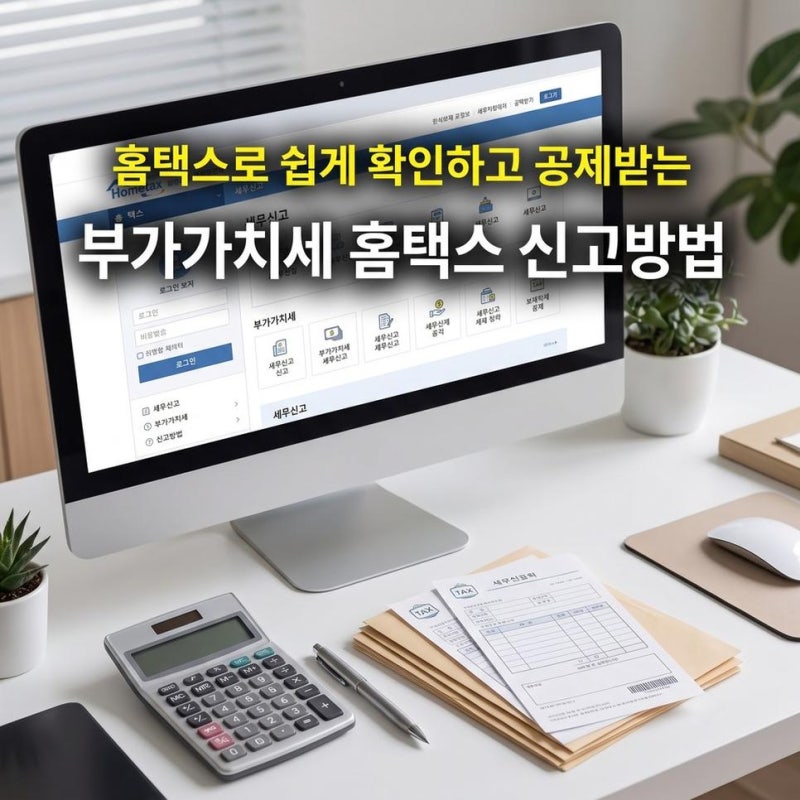 부가가치세홈택스신고방법 일반 간이과세자 매입세액공제 확인하기