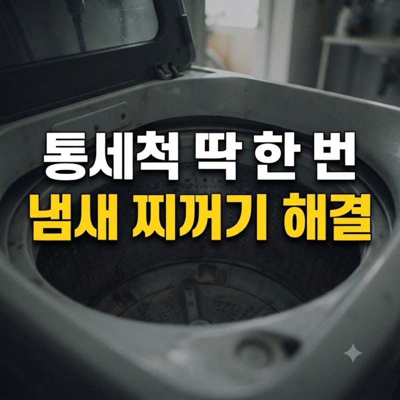 "속이 다 시원하다" 일반 통돌이 세탁기 청소 방법, 냄새 찌꺼기 없애기