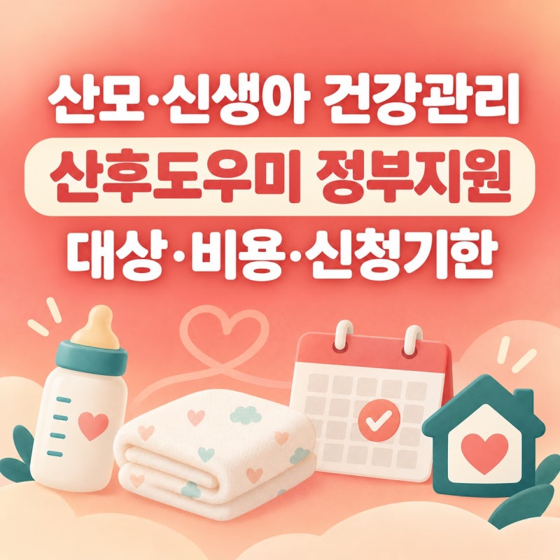 산모·신생아 건강관리 지원 신청 방법 2026｜산후도우미 대상·본인부담금·신청 기한