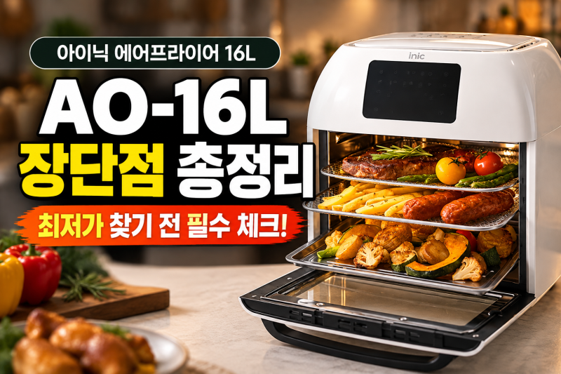 아이닉 에어프라이어 16L 최저가 찾기 전, AO-16L 장단점부터 총정리