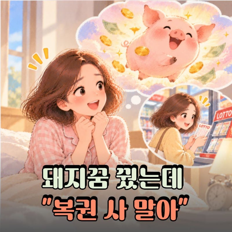 돼지꿈 꾸고 눈뜨자마자 고민됩니다… "오늘 복권 사야 하나?"
