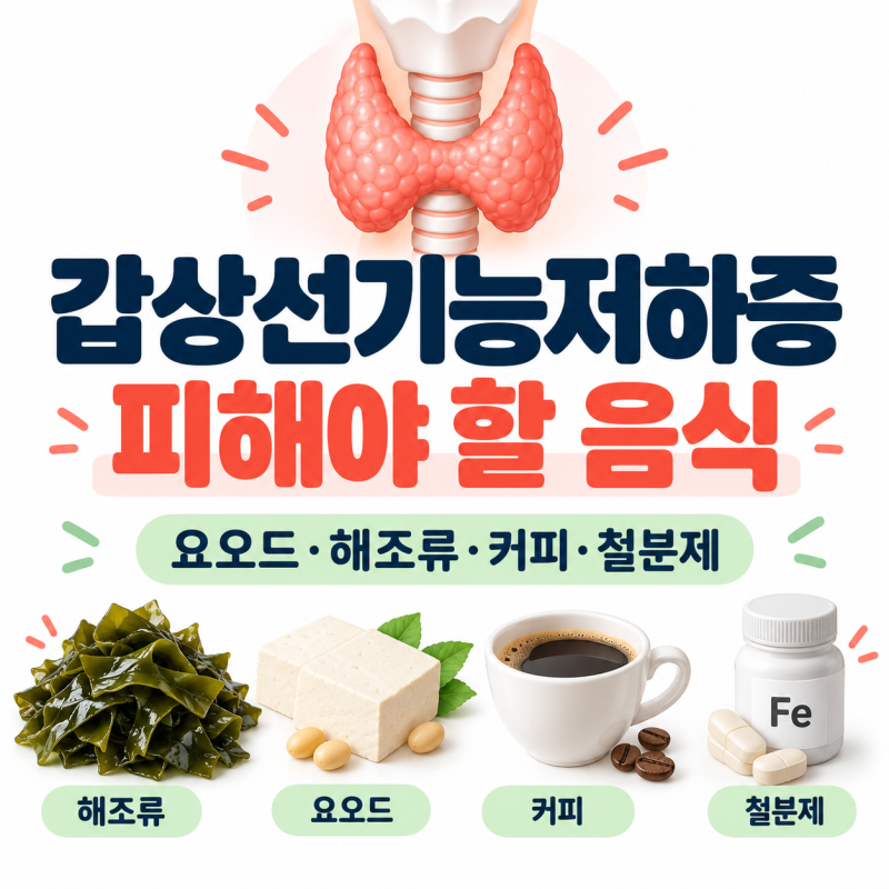 [건강] [음식] 갑상선기능저하증이 있다면 먹으면 안 되는 음식