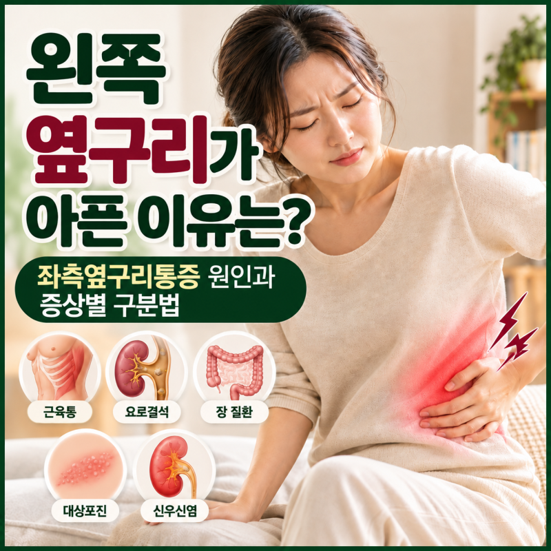 왼쪽 옆구리가 아픈 이유는? 좌측옆구리통증 원인과 증상별 구분법