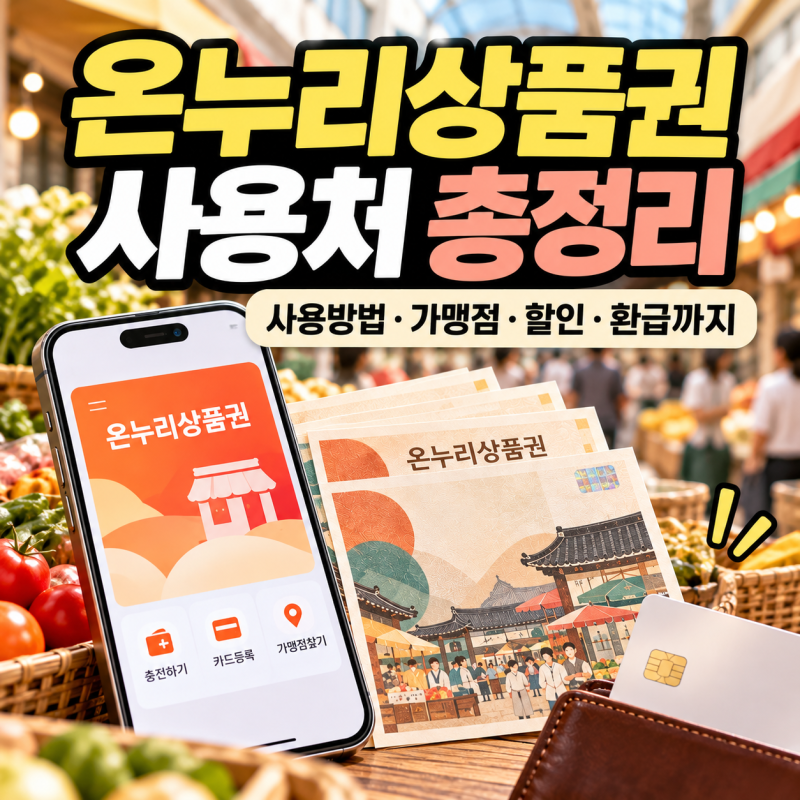 온누리상품권 사용처 어디? 디지털 가맹점 할인 환급 사용방법, 지류 구매까지