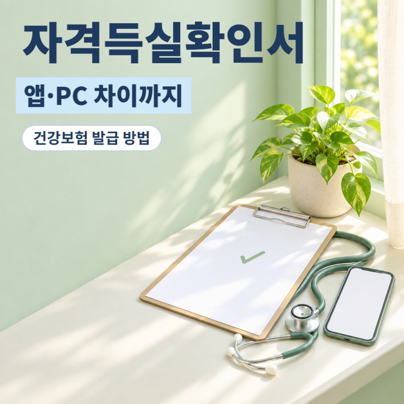 건강보험 자격득실확인서 발급 방법 2026, 앱·PC 차이 3분