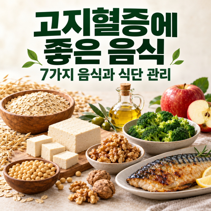 고지혈증에 좋은 음식 7가지, 피해야 할 음식과 식단 관리법