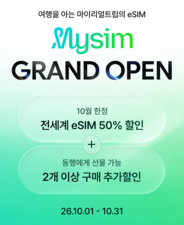중국 이심 추천, 마이리얼트립 마이심 50% 할인 (중국 전역 모든 SNS 사용 가능?)