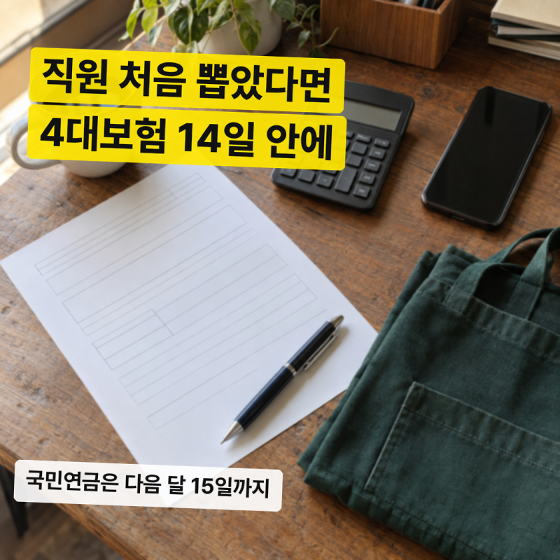 직원 1명만 써도? 4대보험 가입방법, 신고 기한과 정보연계센터 순서