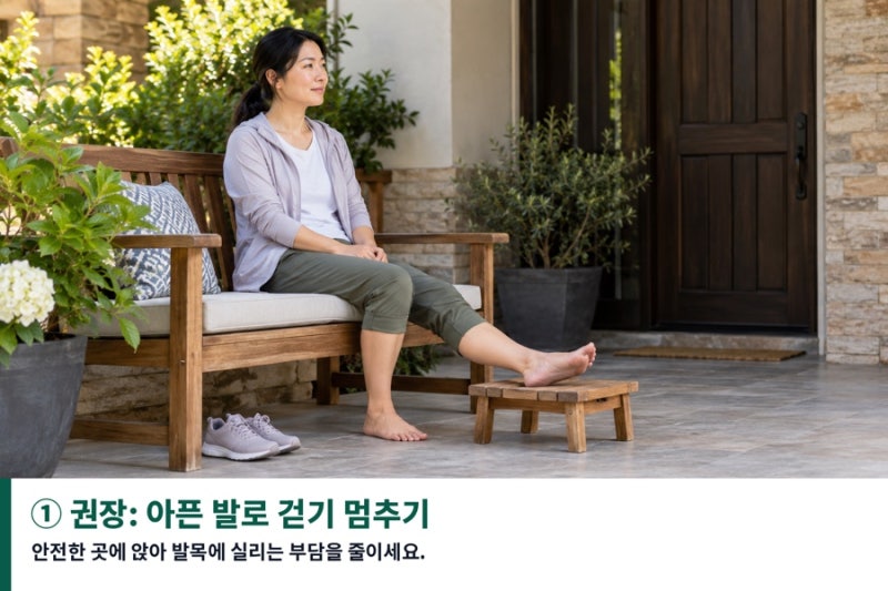 발목 삐었을 때｜냉찜질 시간과 병원 가야 할 신호