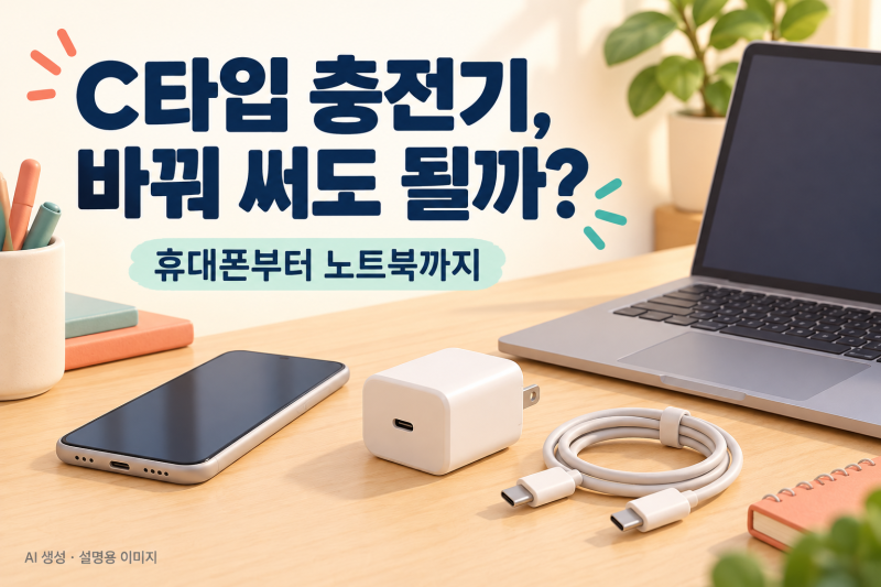 C타입 충전기 서로 바꿔 써도 될까? 휴대폰·노트북 충전 전 3가지만 확인