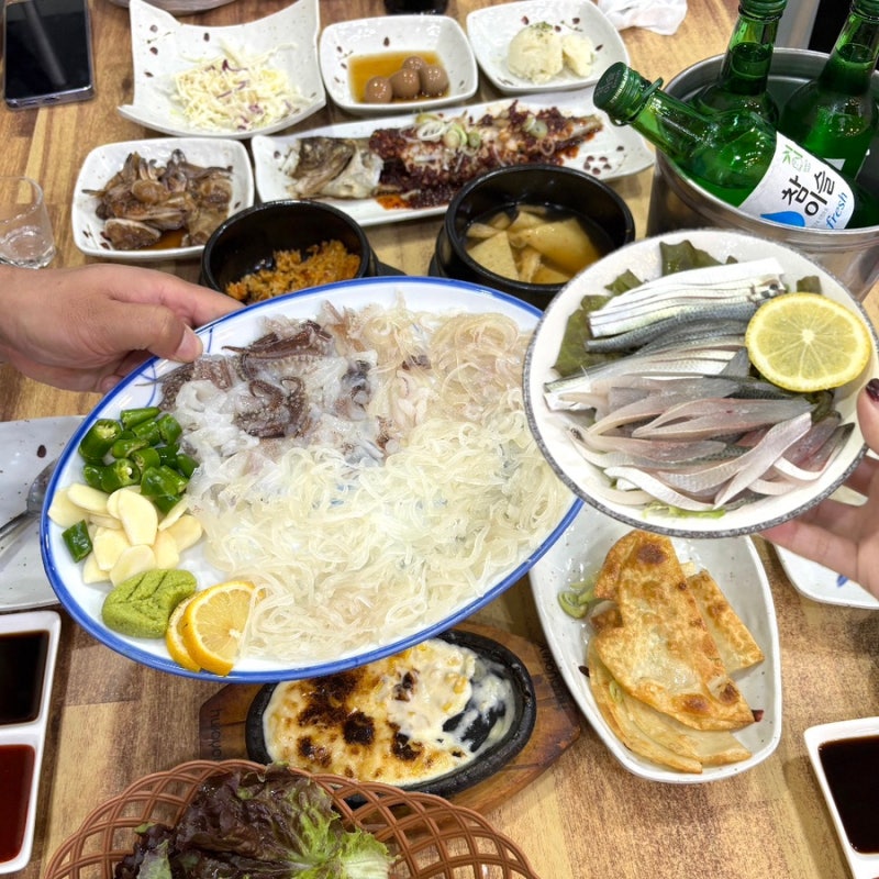 대구 신암동 횟집 동대구역 횟집｜산오징어회센터,참가자미 다양한 스끼다시+서비스 만족 ....