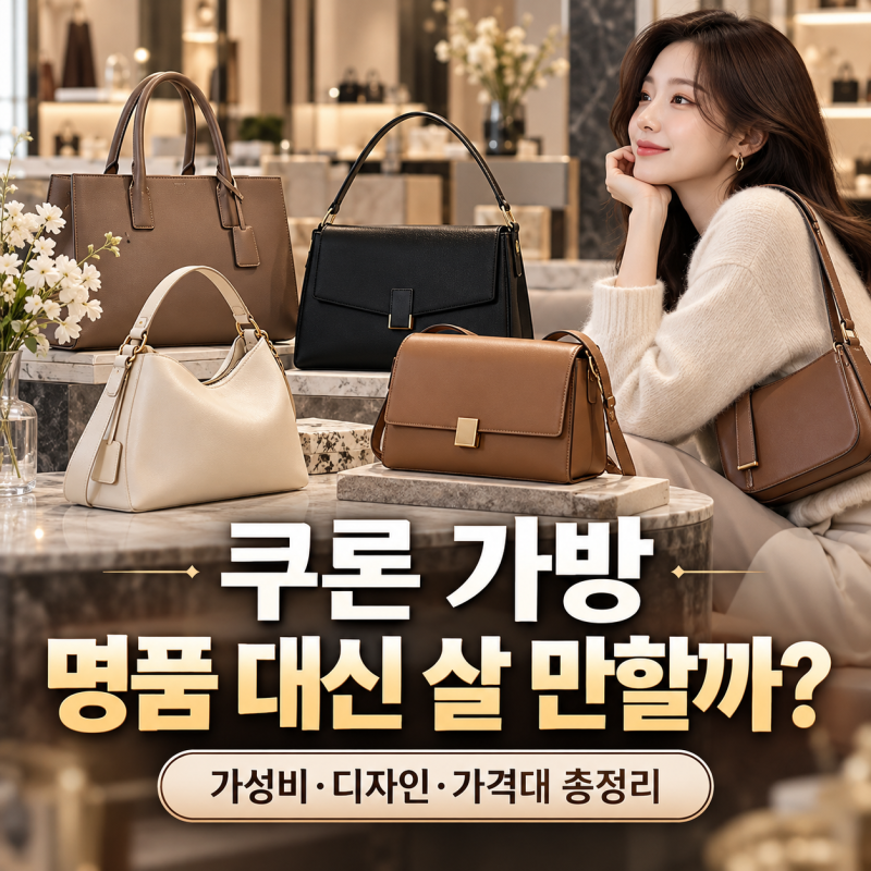 명품백은 부담스럽다면? 가성비 좋은 국내 가방 브랜드 쿠론 알아보기