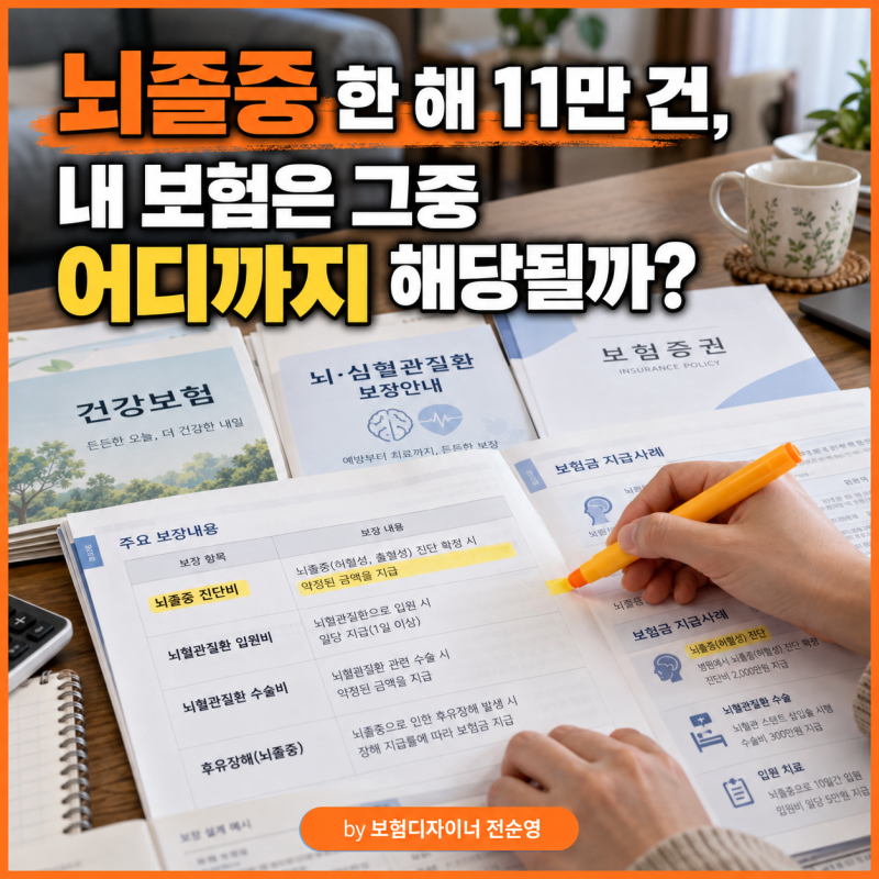 뇌졸중 한 해 11만 건, 내 보험은 그중 어디까지 해당될까?