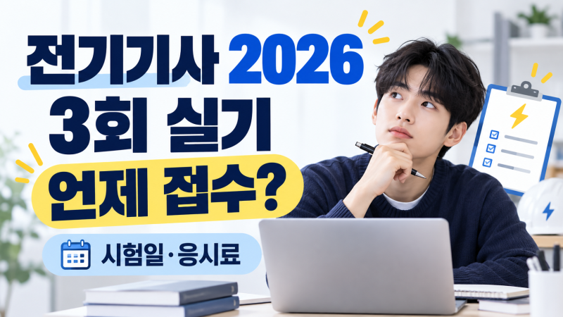 2026 전기기사 시험일정｜3회 실기 접수·시험일과 응시료 정리