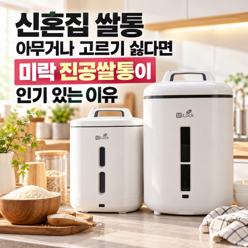 신혼집 쌀통 아무거나 고르기 싫다면, 미락 진공쌀통이 인기 있는 이유