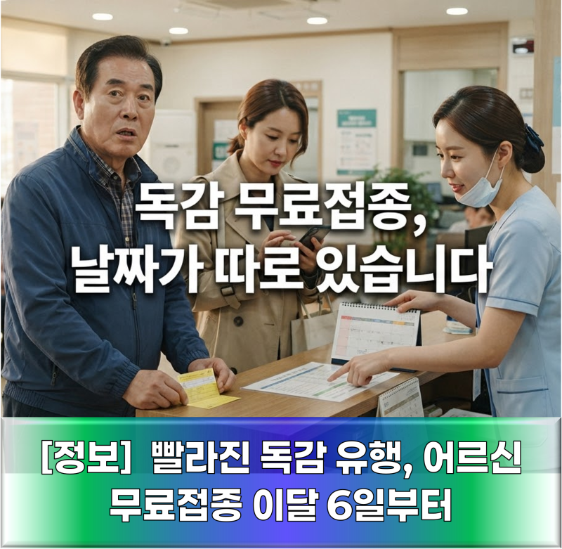 빨라진 독감 유행, 어르신 무료접종 이달 6일부터
