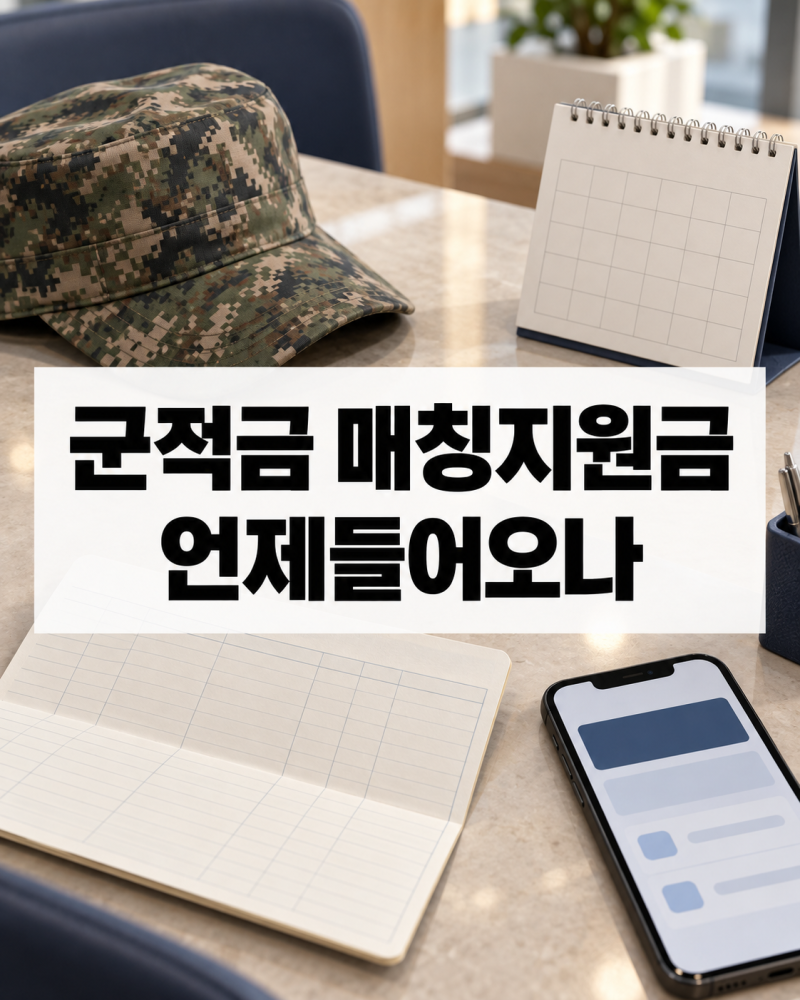 군적금 매칭지원금 언제들어오나