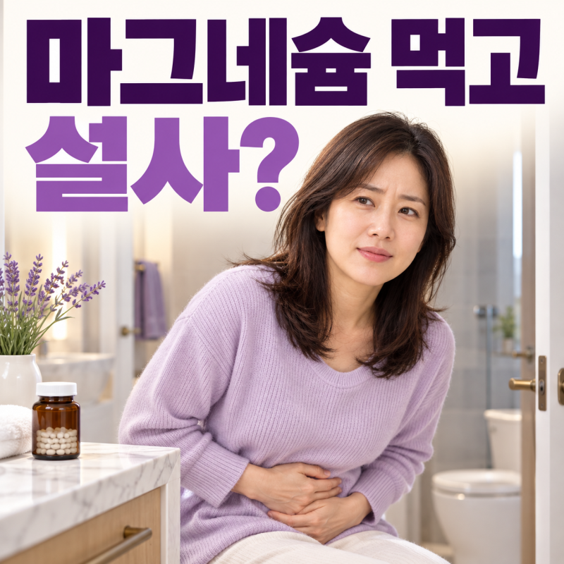 "마그네슘 먹고 설사 시작됐어요ㅠㅠ" 마그네슘부작용은 음식과 달라요