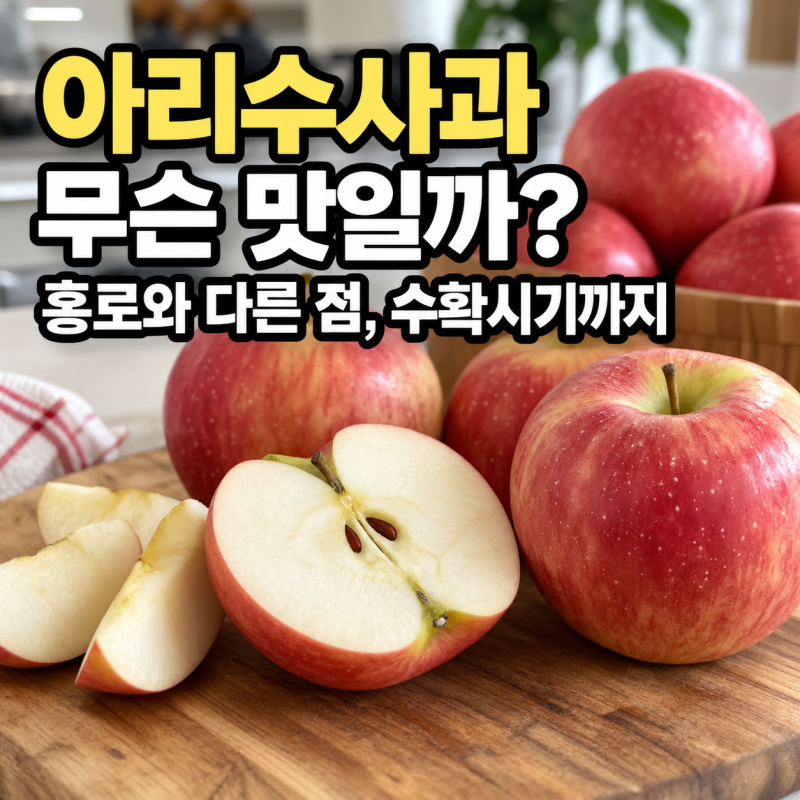 아리수사과 특징｜무슨 맛일까? 홍로와 다른 점, 수확시기까지