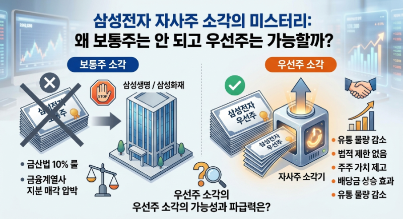 삼성전자는 왜 자사주 소각을 못할까? '우선주 소각'이 현실적인 대안인 이유