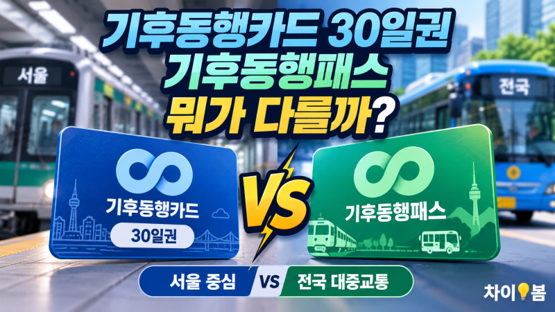 기후동행카드 30일권 끝났다…기후동행패스와 뭐가 다를까?