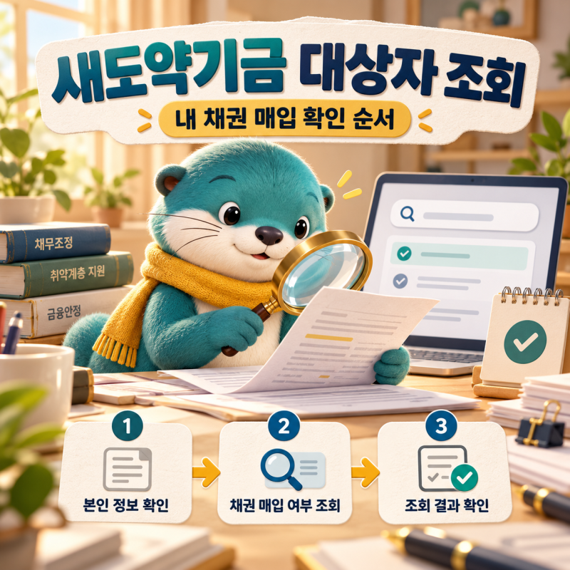 새도약기금 대상자 조회방법｜내 채권이 매입됐는지 확인하는 순서