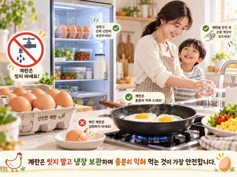 마트에서 산 계란, 씻어야 할까? 살모넬라 막는 올바른 계란 위생관리법