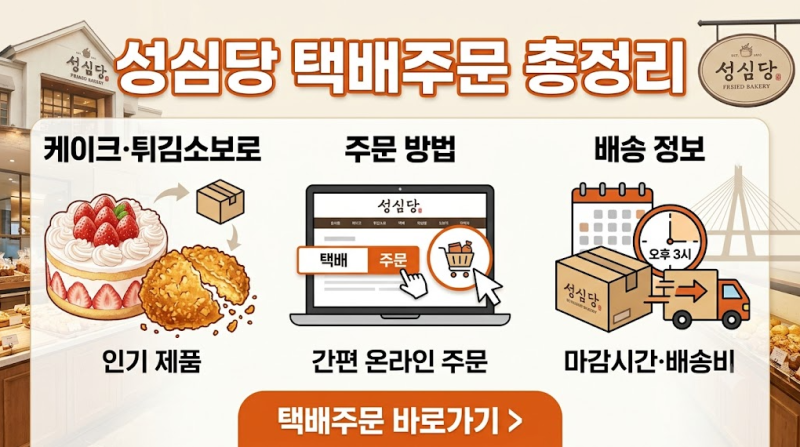 성심당 케이크·튀김소보로 택배주문 방법 배송비 마감시간 총정리