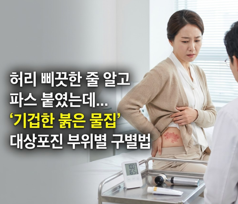 감기몸살? 근육통? 대상포진 증상 초기 구별법 (얼굴, 허리, 두피 부위별 특징 완벽 정리)