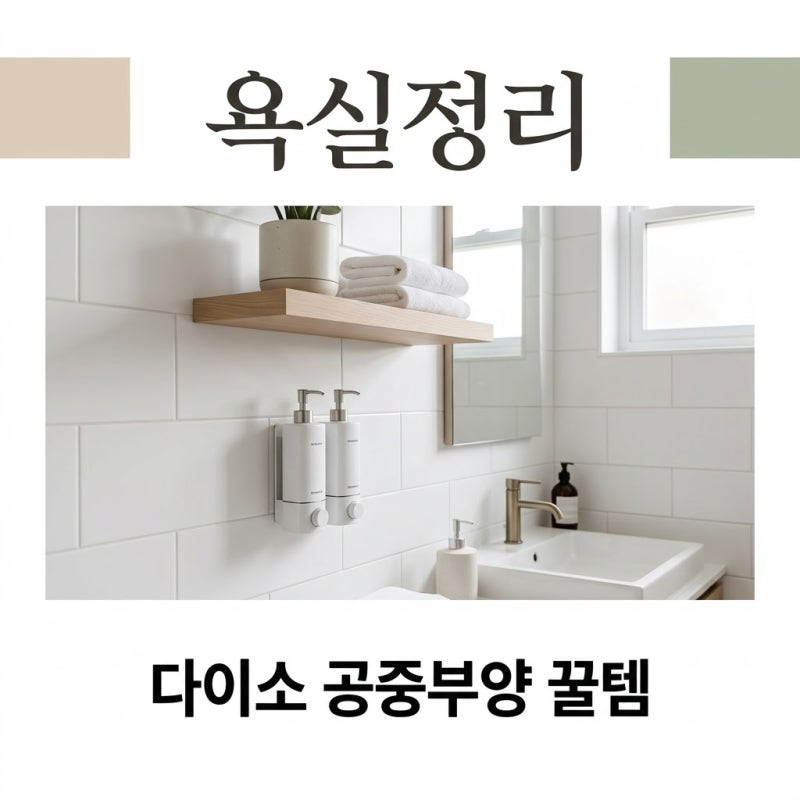 "바닥에 아무것도 안 둬요".. 다이소 추천템을 활용한 욕실 정리 비법