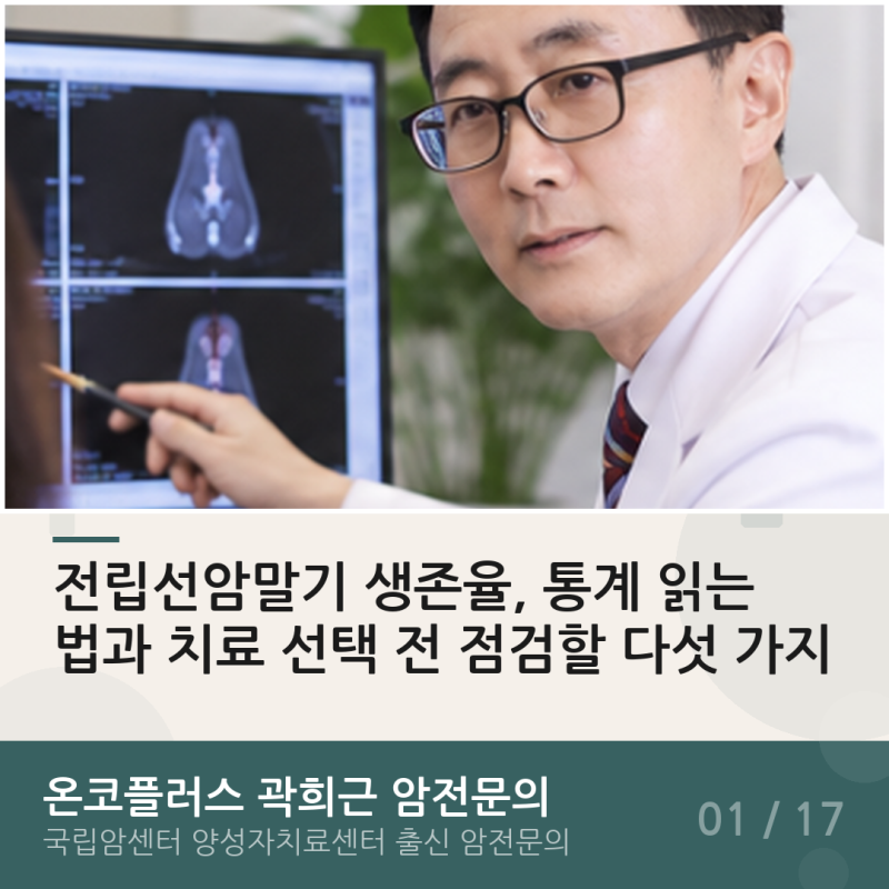 전립선암말기 생존율, 통계 읽는 법과 치료 선택 전 점검할 다섯 가지