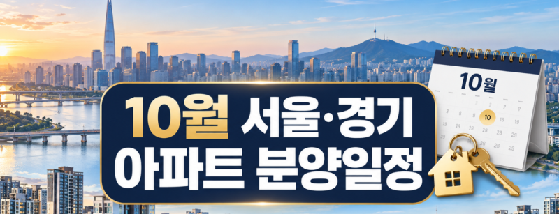 2026년 10월 서울·경기 아파트 분양일정 총정리