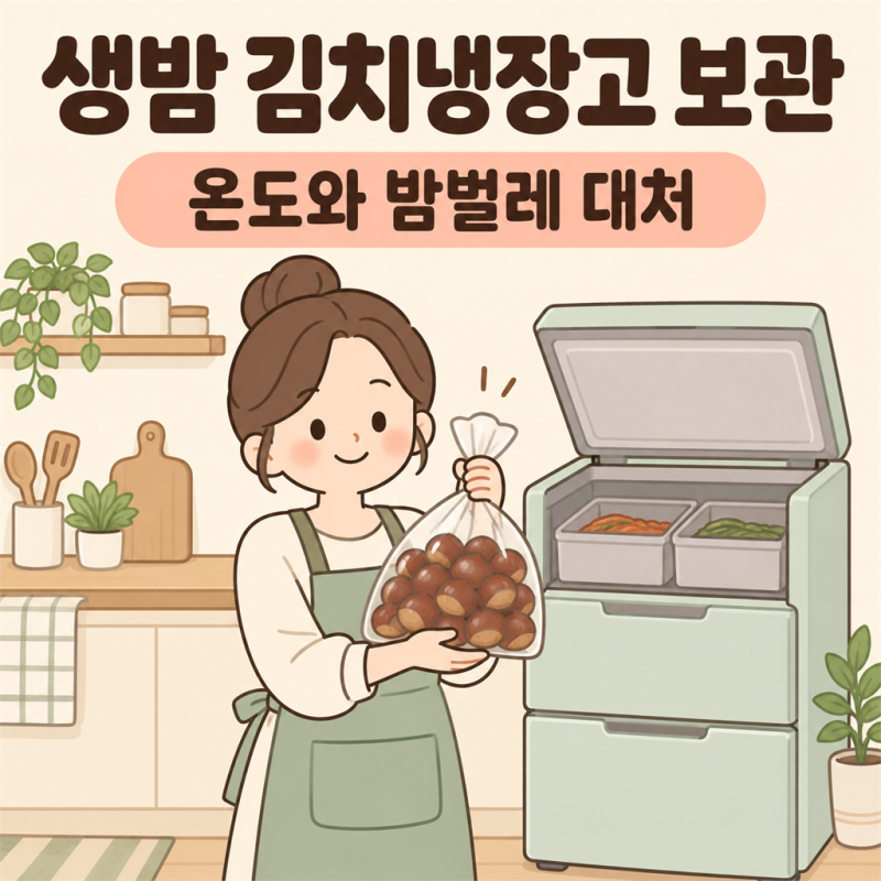생밤 김치냉장고 보관법: 저장 온도와 보관 기간, 밤벌레 대처까지 단계별 가이드