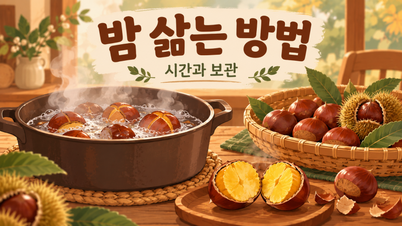 밤 삶는 방법과 시간, 삶기 전 냉장 보관이 단맛을 바꾸는 이유