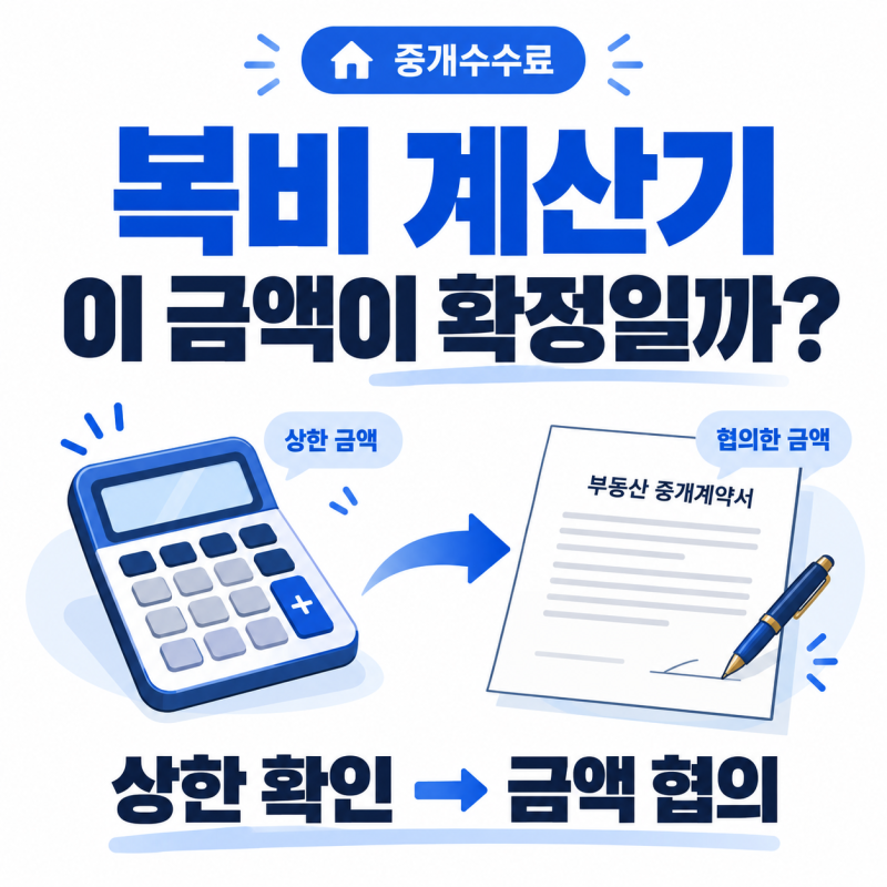 부동산 중개수수료, 계산기에 나온 금액을 그대로 내야 할까?