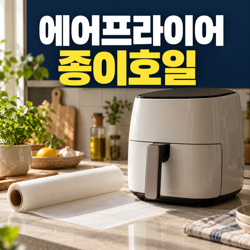 에어프라이어 종이호일, 예열할 때 빈 바스켓에 먼저 깔아도 될까?