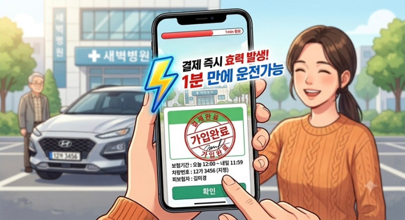 "오늘 바로 운전해야 하는데..." 아버님 차 대신 운전할 때 당일 효력 발생하는 보험 가입법