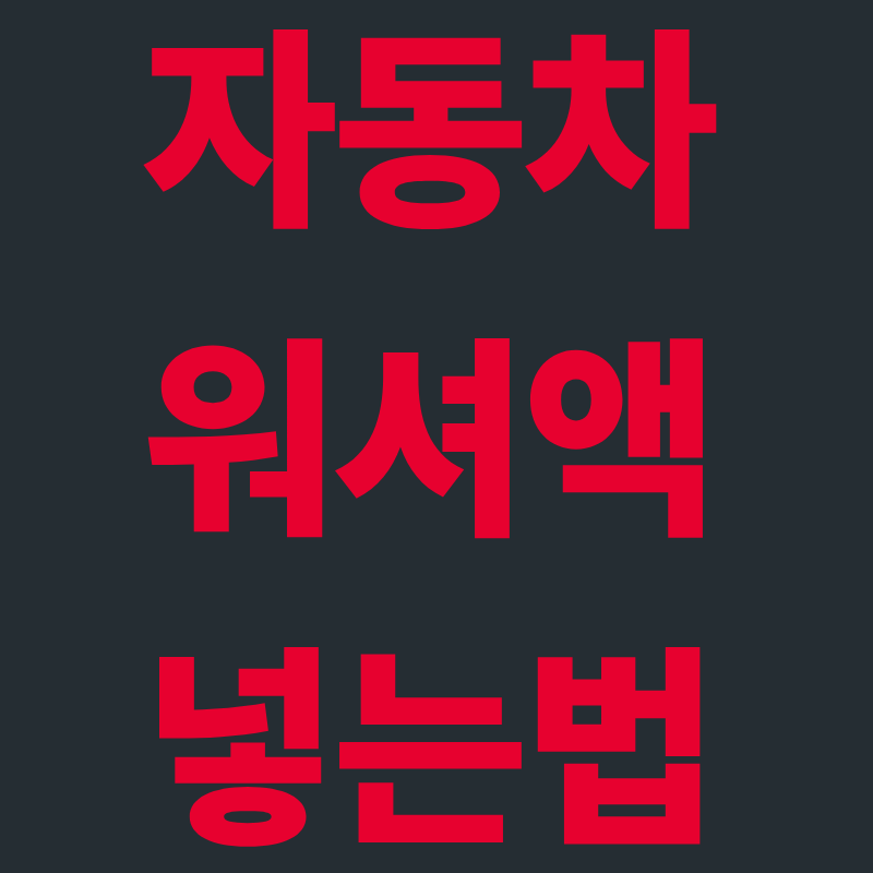 워셔액 대신 물 넣었다가, 결국 노즐까지 막혔다는데