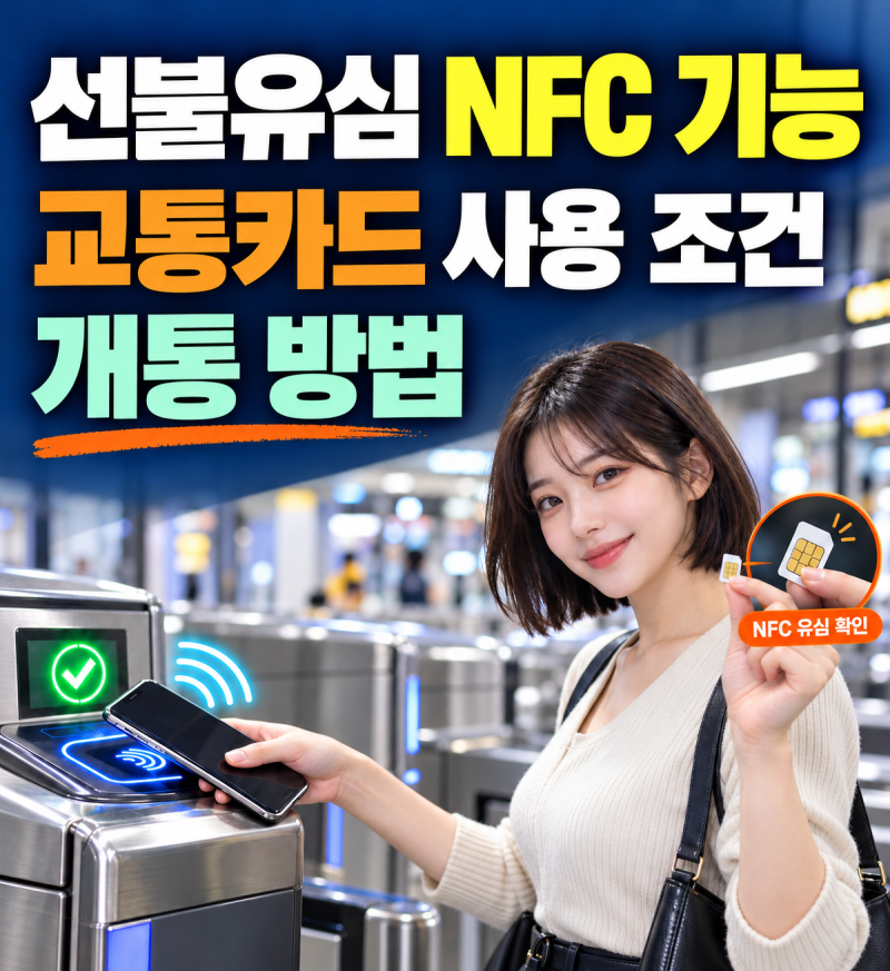 선불유심 NFC 기능, 교통카드 사용 조건과 개통 방법