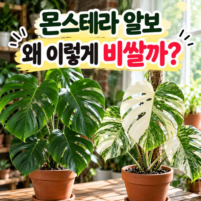 몬스테라 알보 비싼 이유? 알보와 일반 몬스테라 키우기 차이