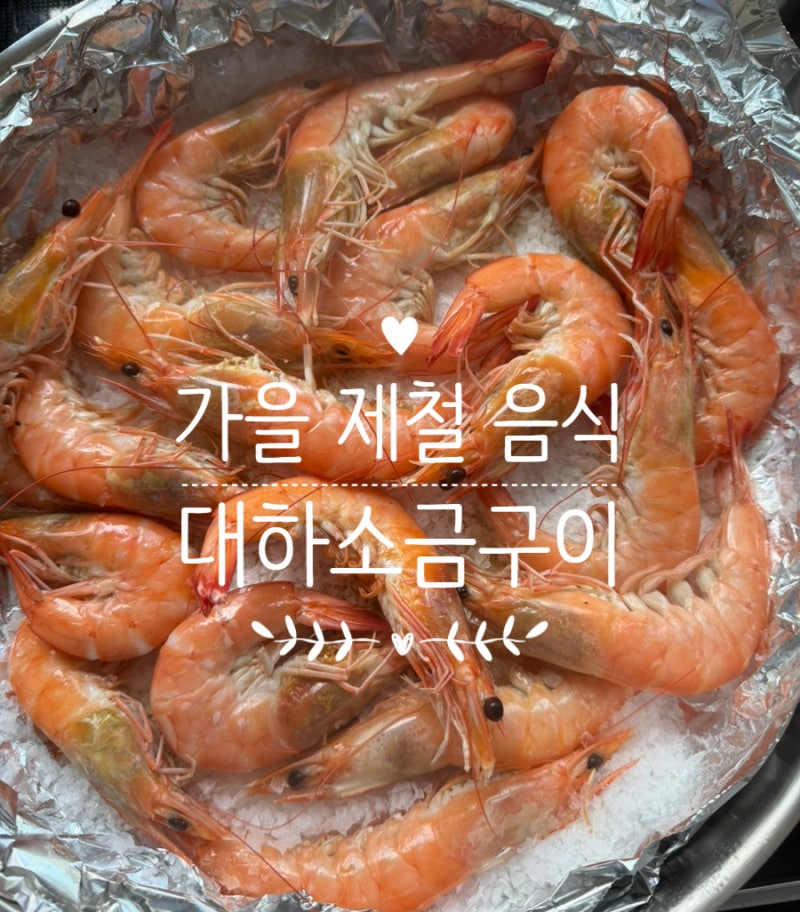 [복복이맘 주방] 가을 제철 음식 대하 소금구이, 집에서 맛있게 즐기기(대하 소금구이 하는 ....