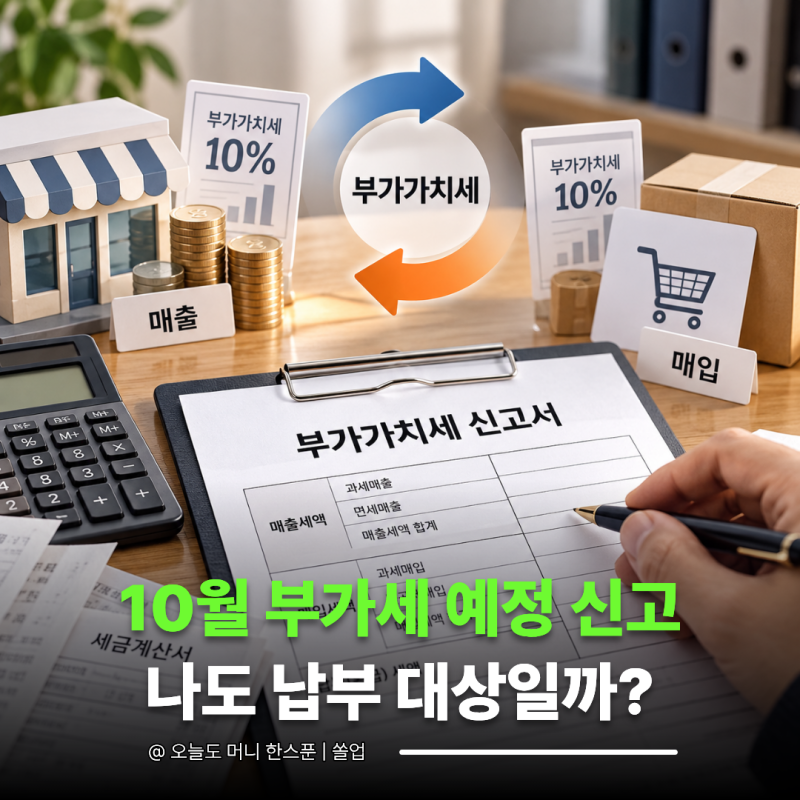 "10월 부가세, 나도 신고해야 하나?" 개인사업자가 가장 많이 헷갈리는 예정 신고 대상