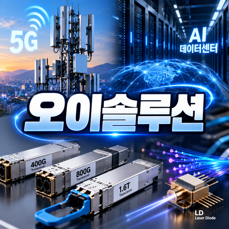 오이솔루션 기업분석｜5G 넘어 AI 데이터센터 광트랜시버까지, 주가 9.26% 급등