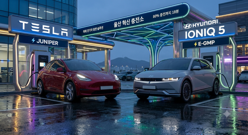 테슬라 신형 모델 Y 주니퍼 vs 현대 더 뉴 아이오닉 5 끝장 비교: 4~5천만 원대 전기 SUV 왕좌 대....