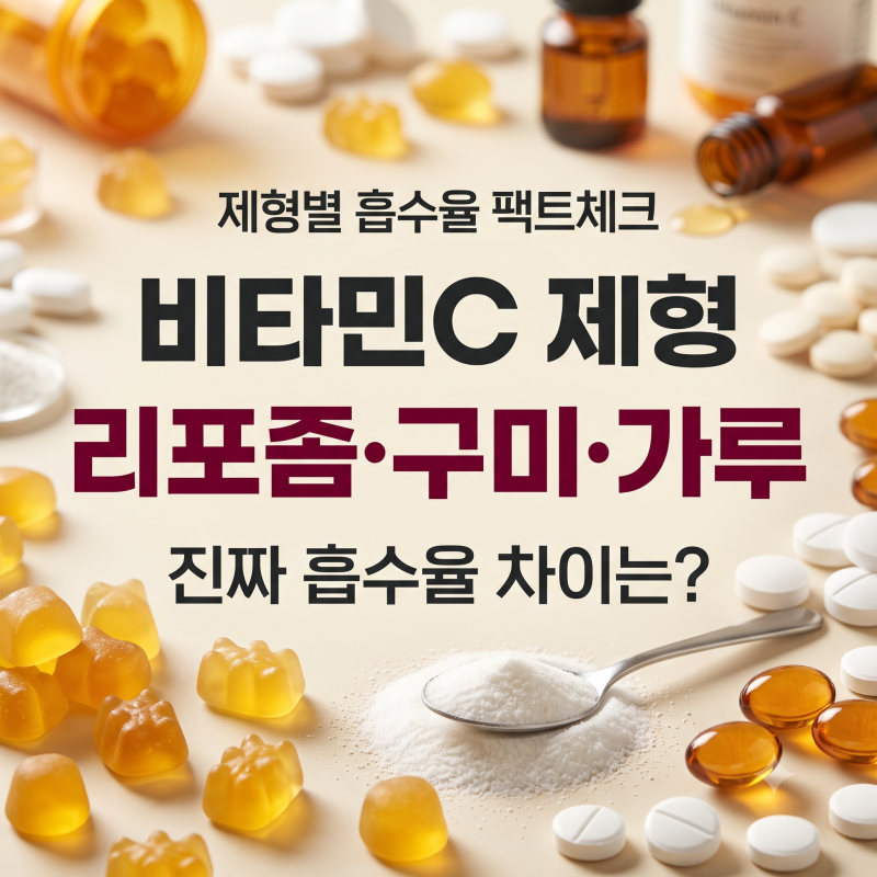 비타민C 3편 - 가루·알약·구미·리포좀, 흡수 차이 있을까? '더 잘 흡수된다'는 연구는 대부분....