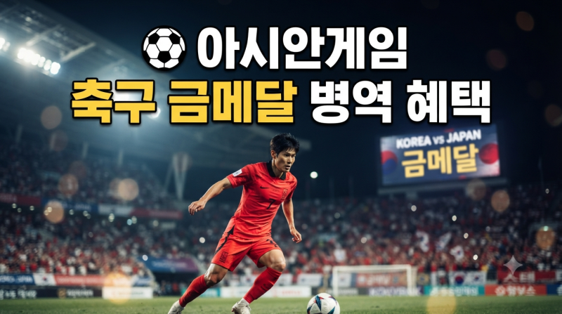 2026 아시안게임 남자 축구 금메달 병역 혜택 선수 20명 명단