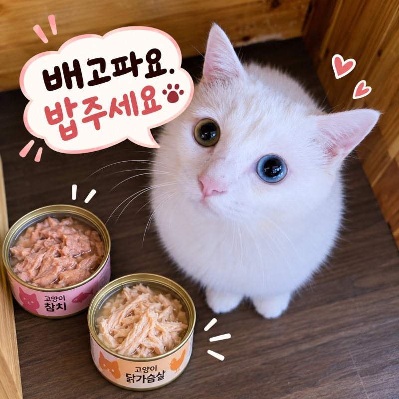 고양이에게 사람용 참치캔·닭가슴살캔 줘도 될까? 반려묘용과 다른 점