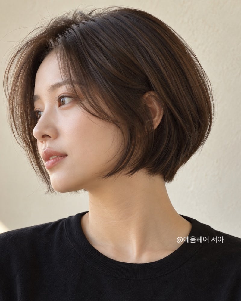 노원역 보브컷, 뒷볼륨과 목선을 살리는 세련된 단발